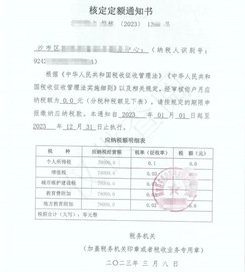 信陽(yáng)平橋區個(gè)體戶(hù)核定征收辦理結果